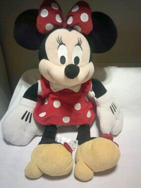 ORIGINAL DISNEY COLLECTION MINNIE MOUSE 18" PLUSH DOLL TOY RED POLKA DOT DRESS